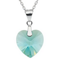 Xilion Light Turquoise Heart Pendant Made With SWAROVSKI Elements